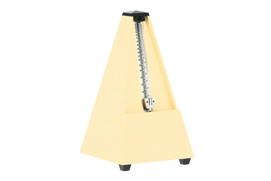 Wittner Pyramid Plastic Window Metronome with Bell Ivory