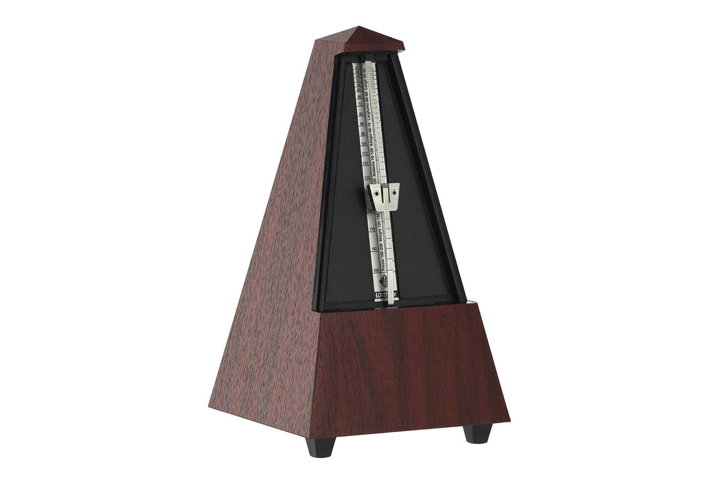 Wittner Pyramid Plastic Metronome with Bell Mahogany