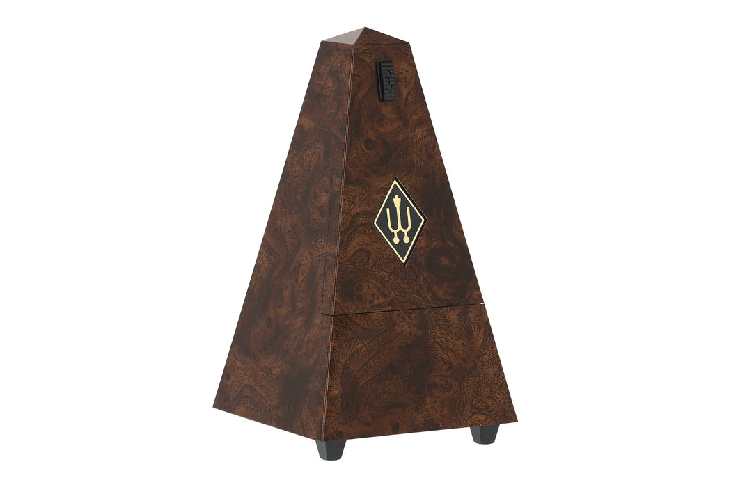 Wittner Pyramid Plastic Metronome with Bell Burr Walnut Effect