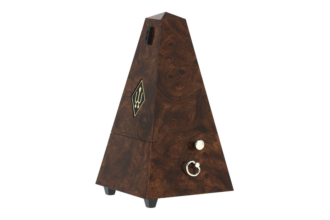 Wittner Pyramid Plastic Metronome with Bell Burr Walnut Effect