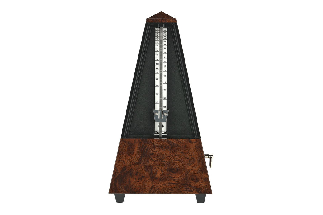 Wittner Pyramid Plastic Metronome Burr Walnut Effect