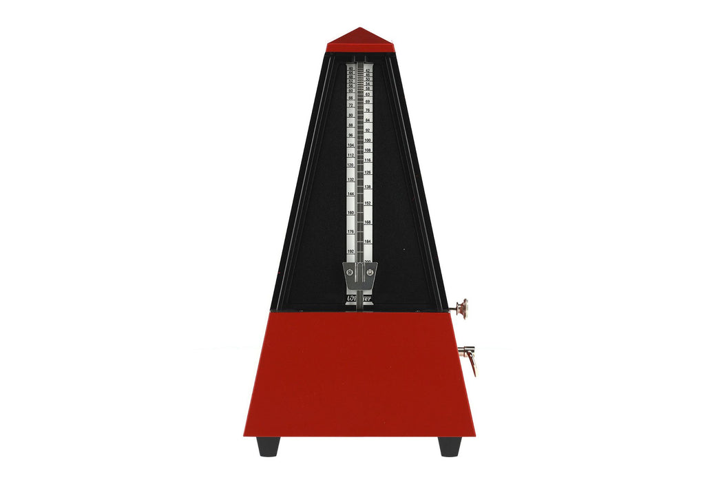 Wittner Pyramid Plastic Metronome with Bell Dark Red