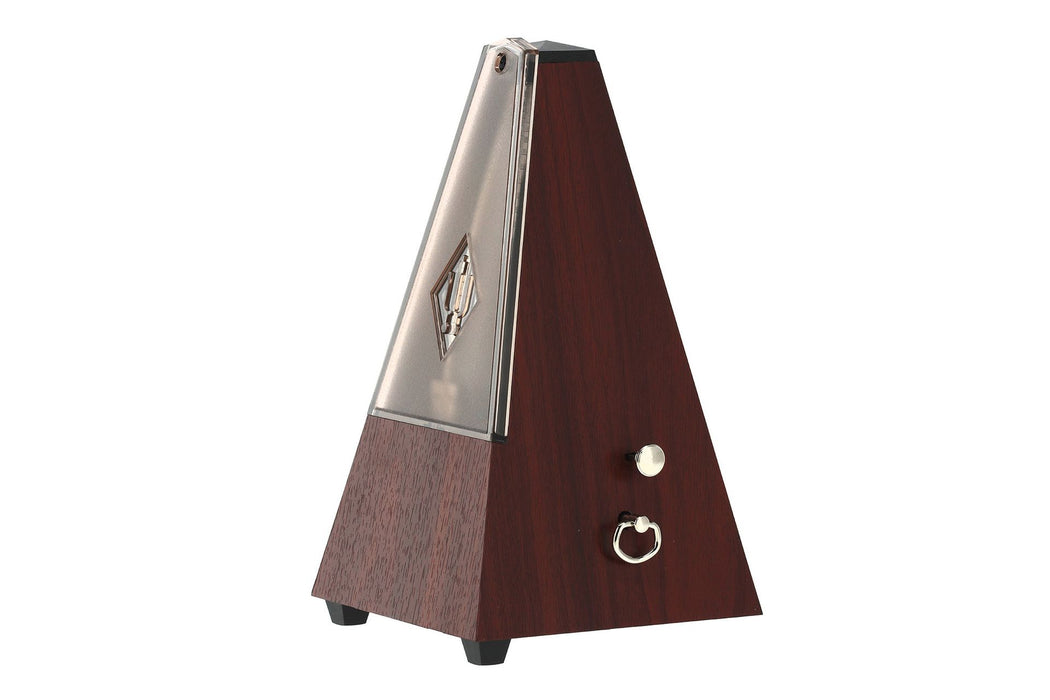 Wittner Pyramid Plastic Window Metronome with Bell Mahogany
