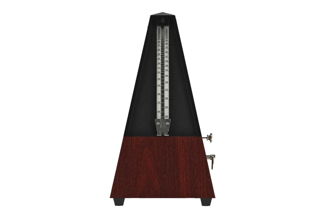 Wittner Pyramid Plastic Window Metronome with Bell Mahogany