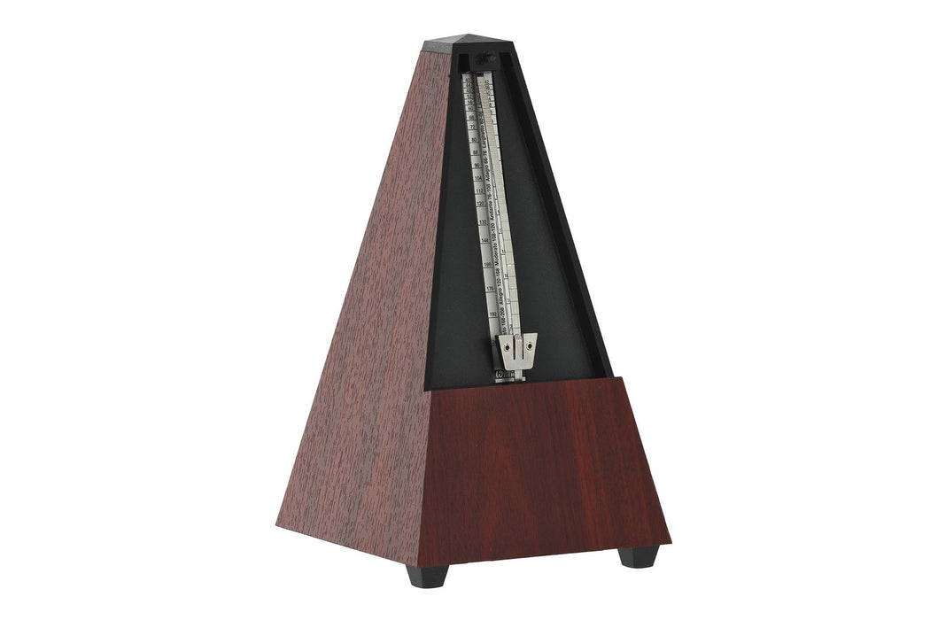 Wittner Pyramid Plastic Window Metronome with Bell Mahogany