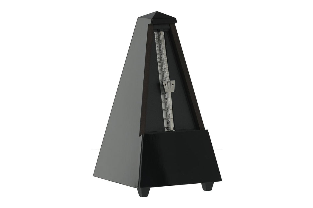 Wittner Pyramid Wood Metronome with Bell Black Gloss