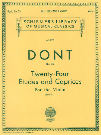 Dont - 24 Etudes & Caprices Op35 - Violin Schirmer 50258080