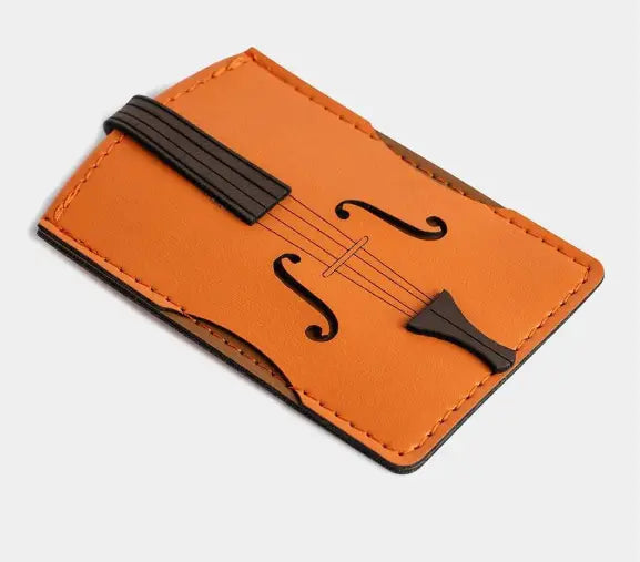 Violin,Viola,Cello Credit Card or Cash Holder Made from Vegan Apple Leather Vegan