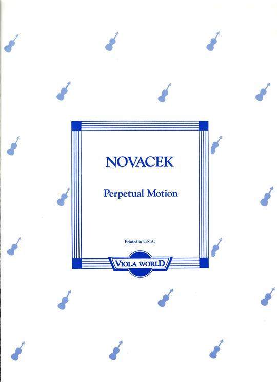 Novacek Perpetual Motion Viola Solo Viola World VWP000029 — The