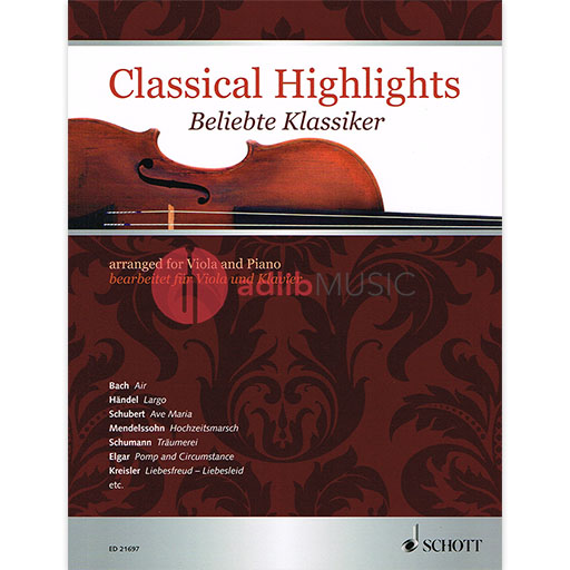 Classical Highlights - Viola/Piano Accompaniment Schott ED21697