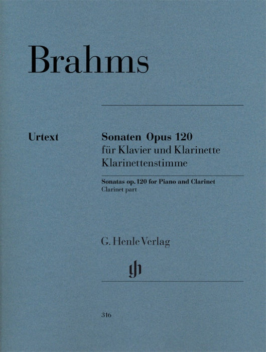 Brahms - Sonatas Op120/1 & 2 - Clarinet Part Henle HN316