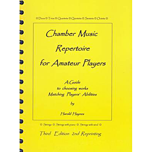 Chamber Music Repertoire for Amateur Players - Text SJ B2002-1