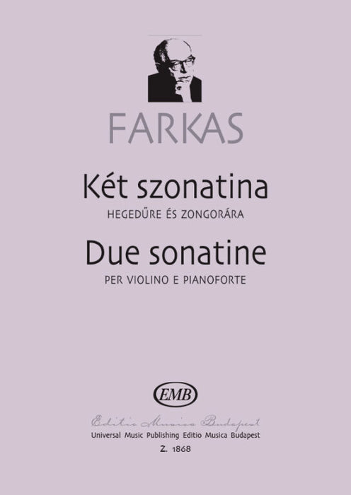 Farkas - 2 Sonatinas - Violin/Piano Accompaniment EMB Z1868
