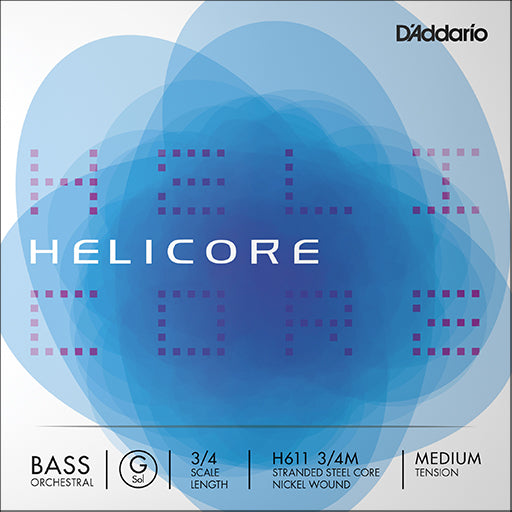 D'Addario Helicore Bass Orchestral G String Medium 3/4