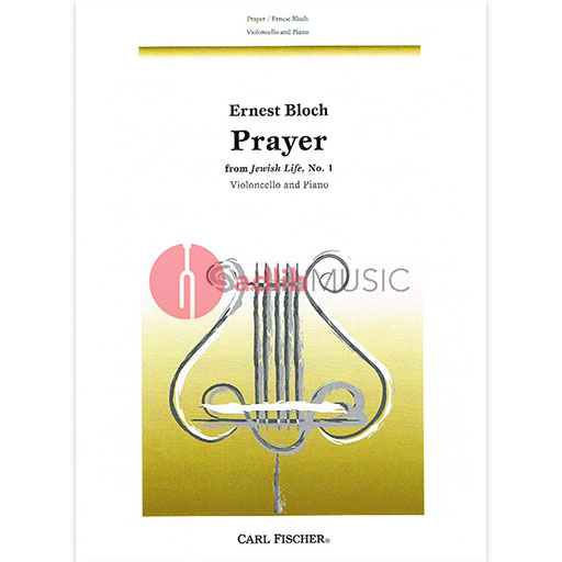 Bloch - Prayer from Jewish Life - Cello/Piano Accompaniment B1969