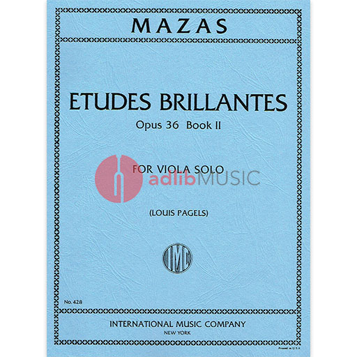 Mazas - Etudes Brillantes Op36 Volume 2 - Viola Solo IMC IMC0428