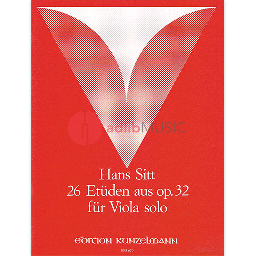 26 Etudes from Op 32 Position & Changes Solo Viola - Sitt Hans - Peters