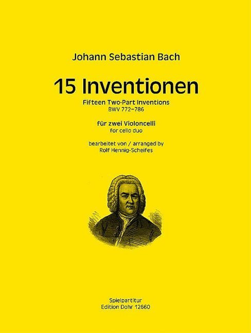 Bach - 15 Inventions - 2 Cellos Arranged by Hennig-Scheifes Dohr M-2020-2660-1
