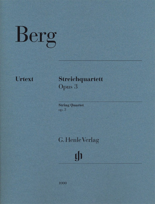 Berg - String Quartet Op3 - String Quartet Henle HN1000