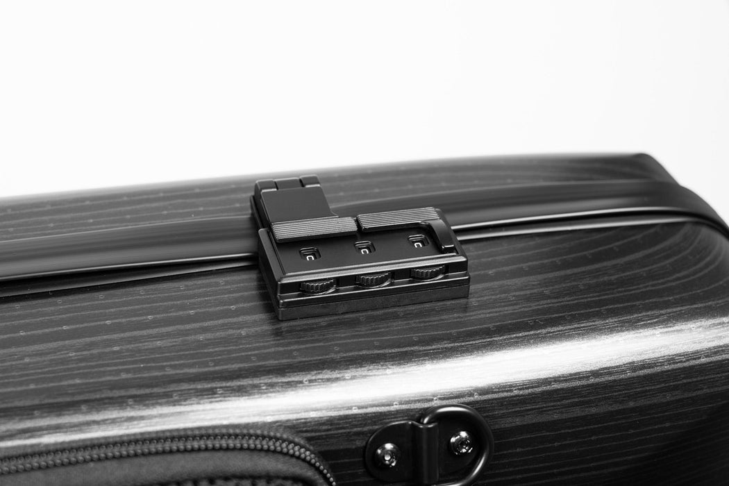 Violin Case - Bam Hightech Oblong with Back Pocket  - Black Lazure