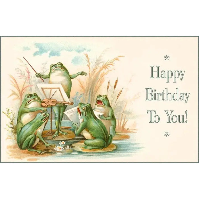 Greeting Card Frog Chorus Happy Birthday to You!