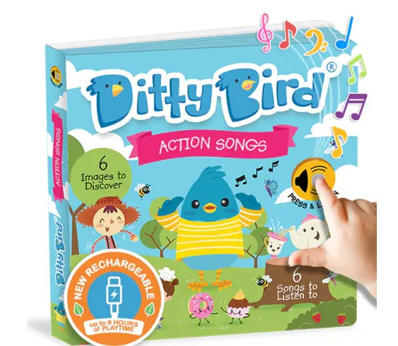 Ditty Bird 'Action Songs' Childrens Interactive Sound Book New Recharg ...