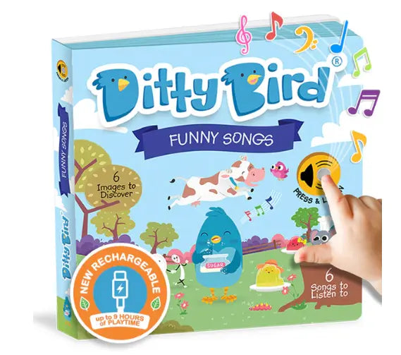 Ditty Bird 'Funny Songs' Childrens Interactive Sound Book New Recharge ...