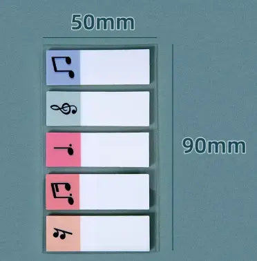 Sticky Note Strips Treble Clef and Notes — The Sydney String Centre