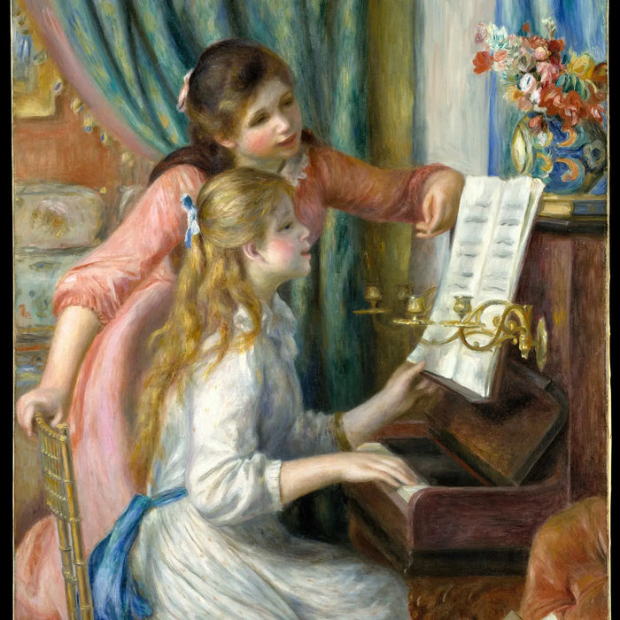 Greeting Card Two Young Girls at the Piano 1892 by Pierre-Auguste Renoir