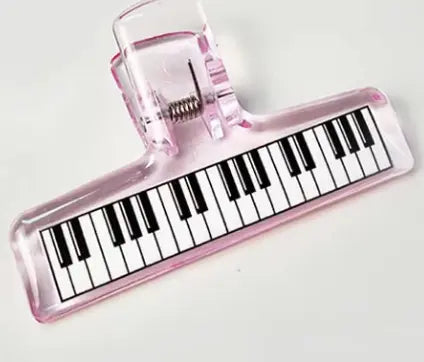 Transparent Acrylic Paper Clip Pink with a Keyboard
