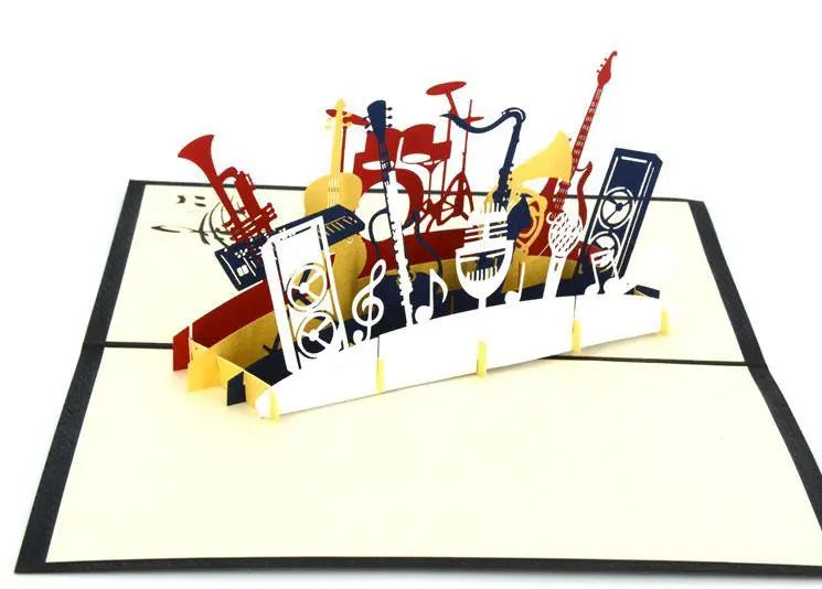 Pop-Up Greeting Card "The Music Band"