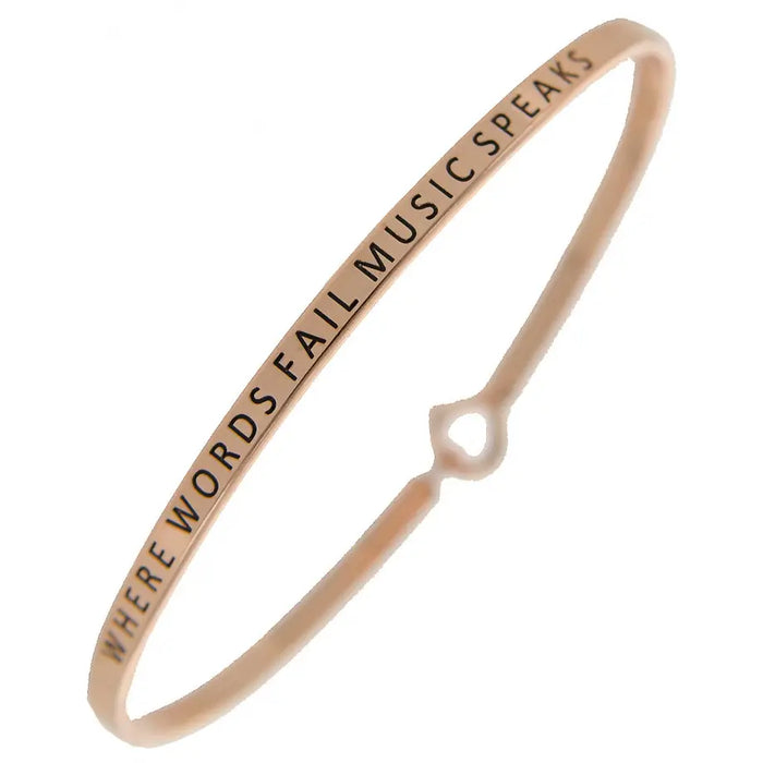 Gold Bangle "Where Words Fail Music Speaks"