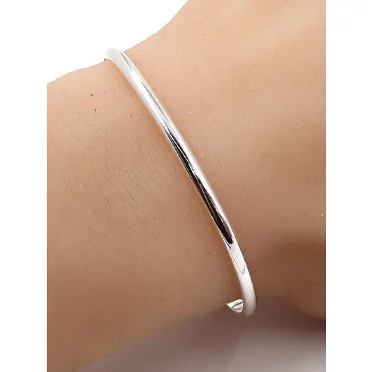 Silver Treble Clef Metal Casting Bangle