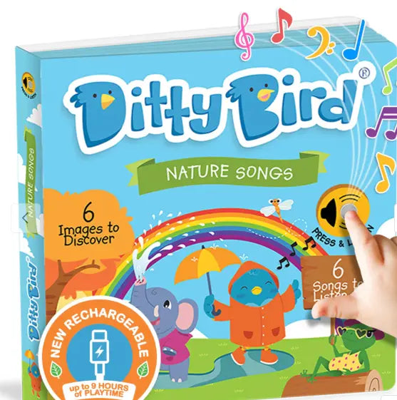 Ditty Bird 'Nature Songs' Children's Interactive Sound Book New Rechar ...