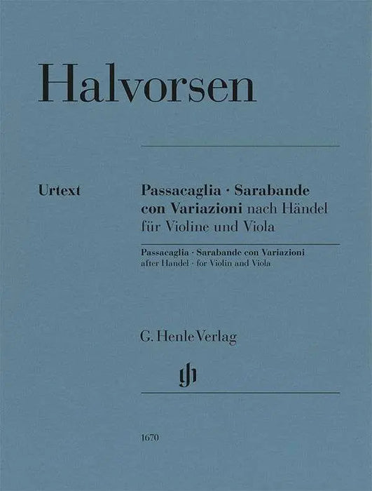 PASSACAGLIA ARR HALVORSEN FOR VIOLIN & VIOLA - HANDEL