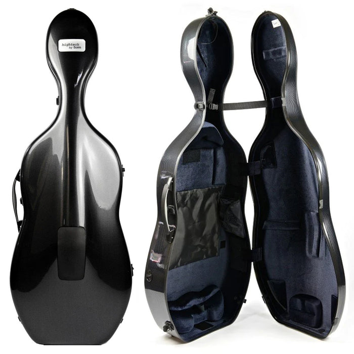 Cello Case - Bam Hightech 4.4 'Adjustable' Black Carbon