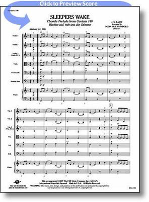 Sleepers Wake Arr Newbold String Orch Score - Johann Sebastian Bach - Soon Hee Newbold FJH Music Company Score