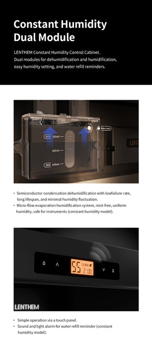 Lenthem CMI-145DT Humidity Control Cabinet for Violin Black