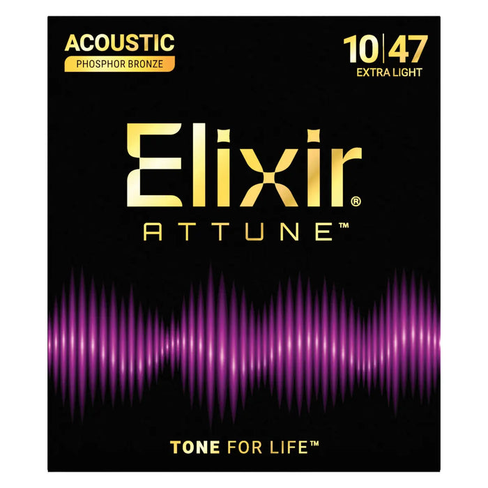 Acoustic Guitar Strings - Elixir Attune Phosphor Bronze Extra Light 10-47