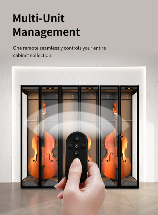 Lenthem CMIW-925DT Humidity Control Cabinet for Double Bass White