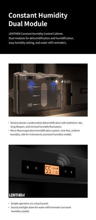 Lenthem CMIW-345DT Humidity Control Cabinet for Guzheng White
