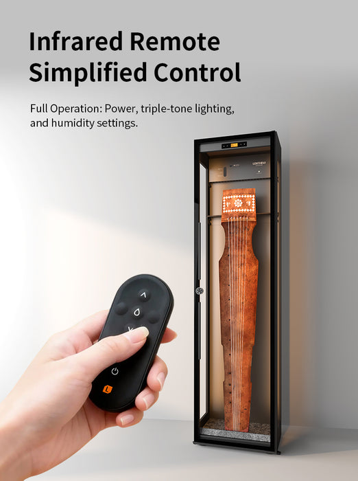 Lenthem CMIW-345DT Humidity Control Cabinet for Guzheng White