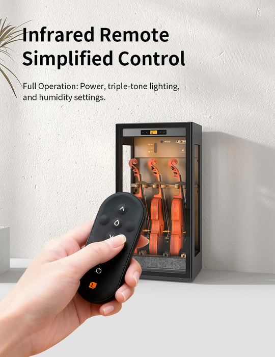 Lenthem CMI-145DT Humidity Control Cabinet for Violin Black
