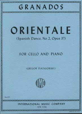 Granados - Orientale #2 Op37 - Cello/Piano Accompaniment IMC IMC0655