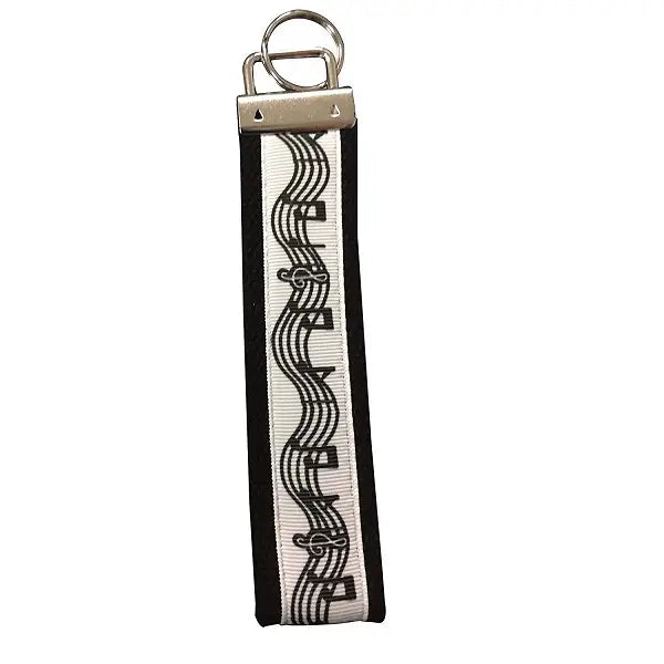 Wristlet Keyring with a Wavey Staff Design