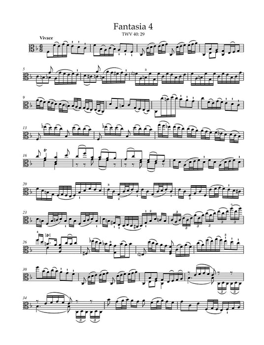 Twelve Fantasias for Viola da Gamba without Bass TWV 40: 26-7 Telemann Viola solo Barenreiter BA10885