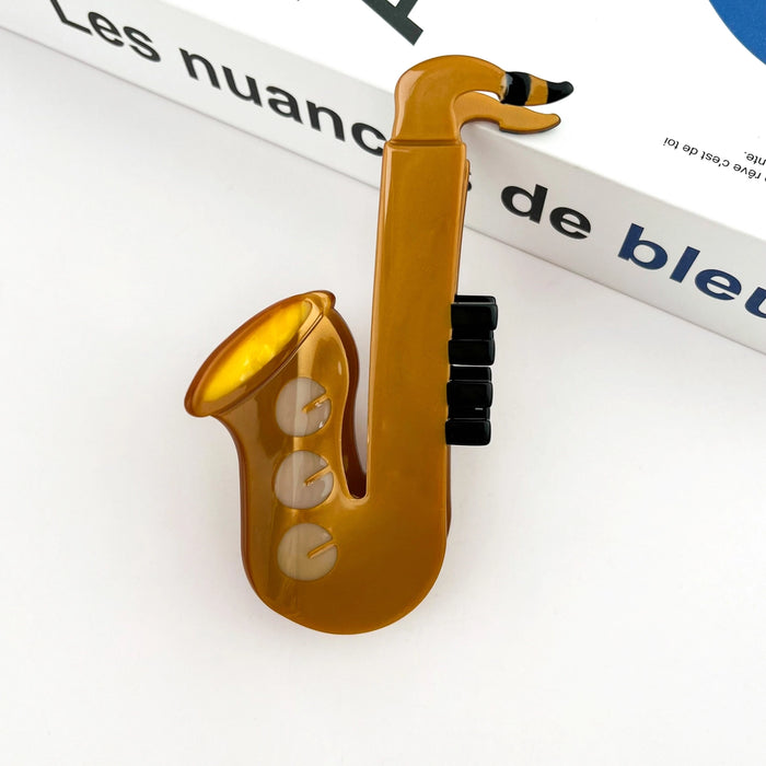 Saxophone Hair Claw Brown