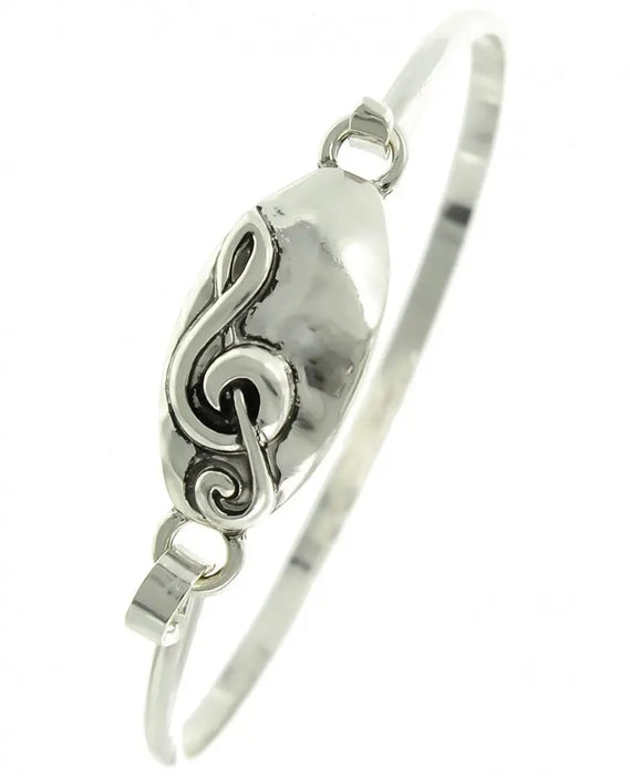Treble Clef Oval Casting Bangle