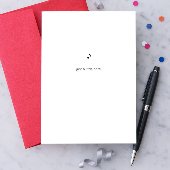 Greeting Card Just a Little Note Pack of 8
