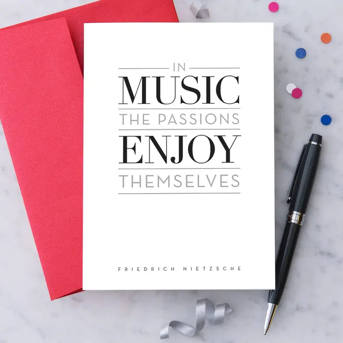 Greeting Card "In Music the Passions Enjoy Themselves"